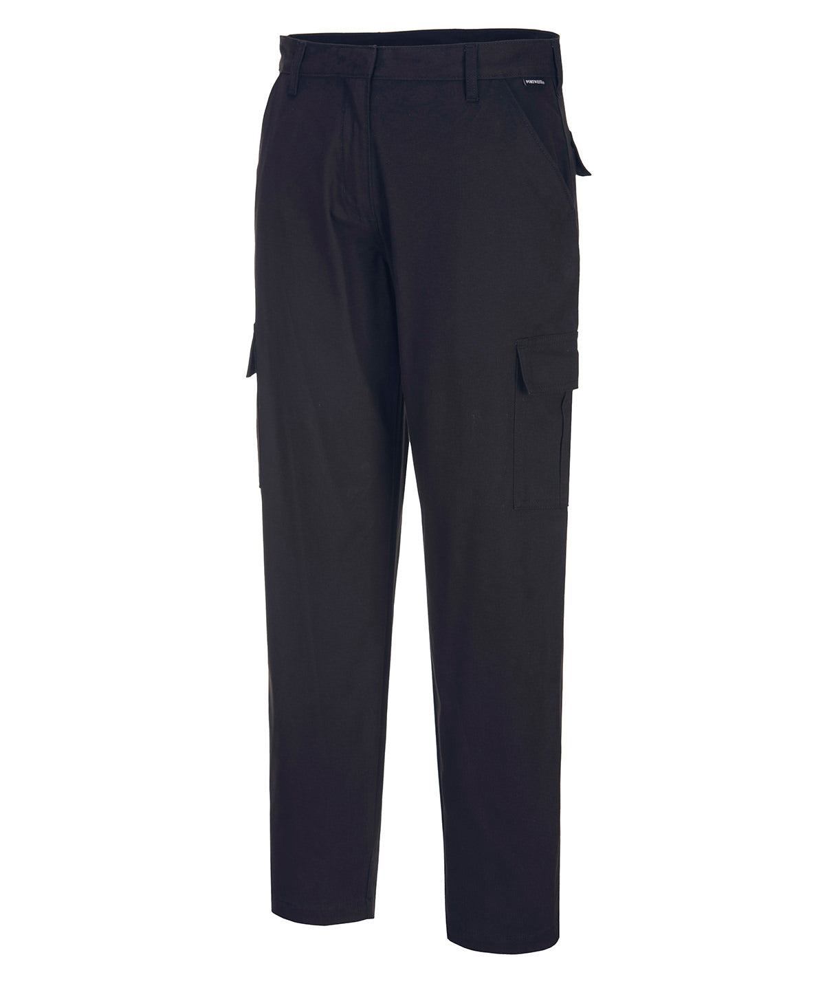 Womens stretch cargo trousers (S233) slim fit | black