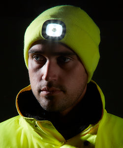 Beanie LED headlight USB rechargeable (B029) | black