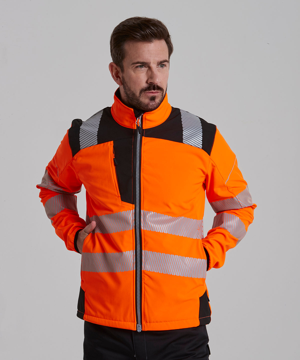 PW3 Hi-vis softshell jacket (T402) | yellow/black