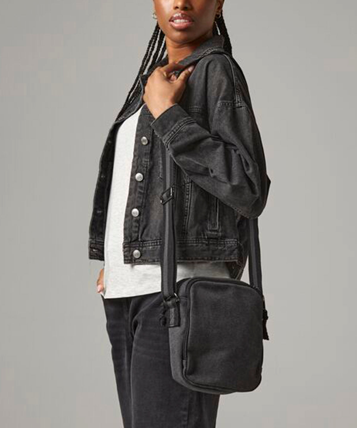 Vintage canvas mini reporter | vintage black