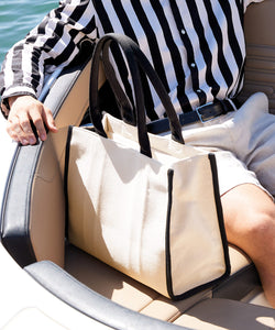 Puerto large tote | natural/black