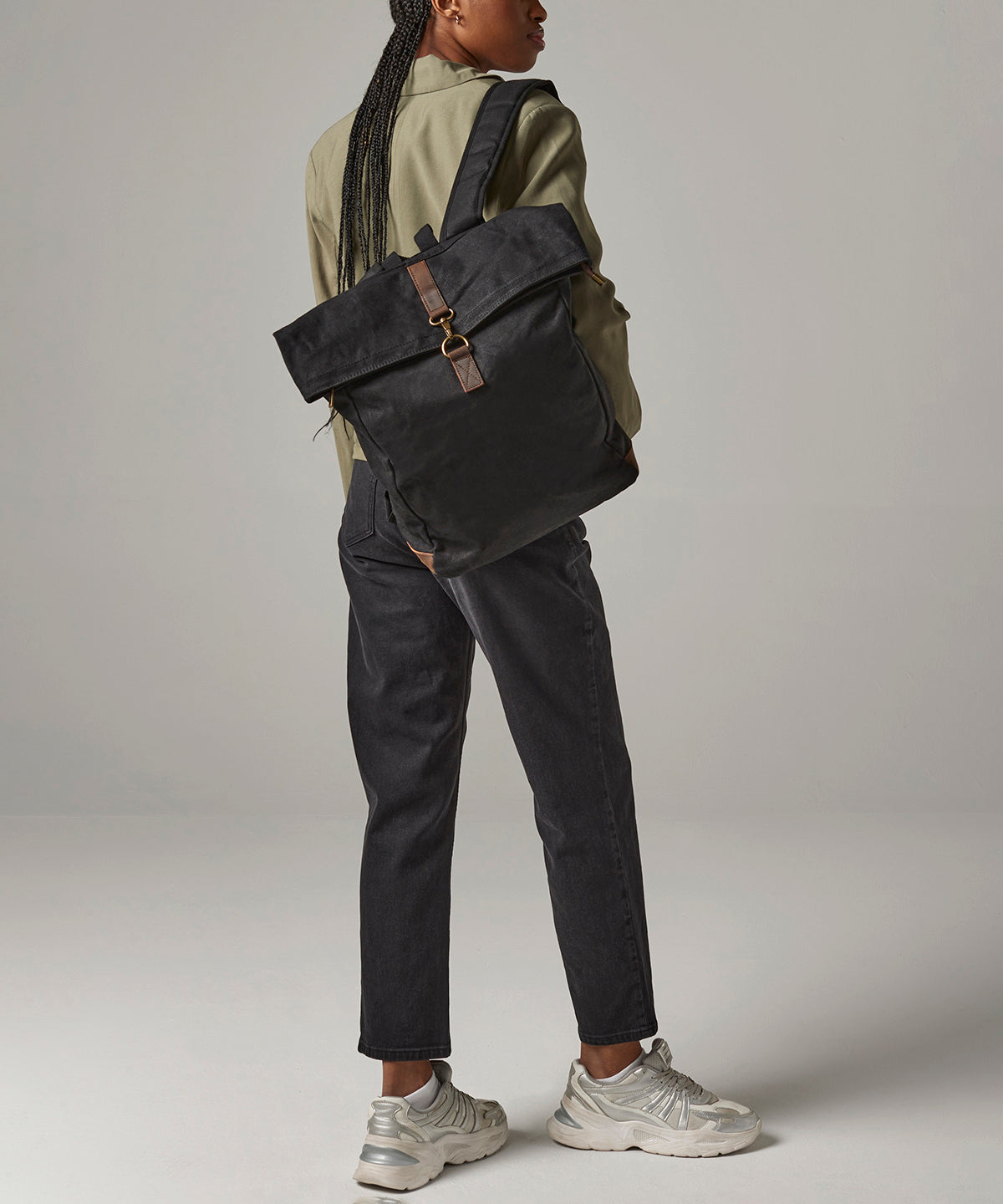 Heritage waxed canvas backpack | black