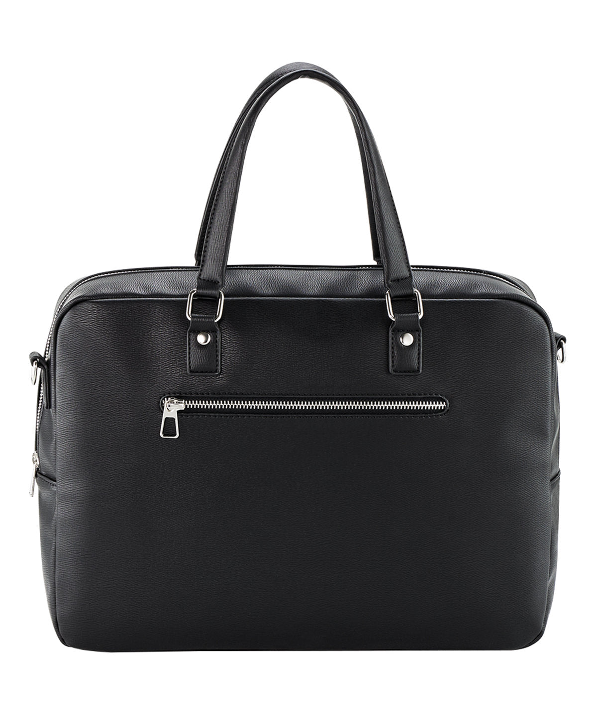 Tailored luxe PU briefcase | Black