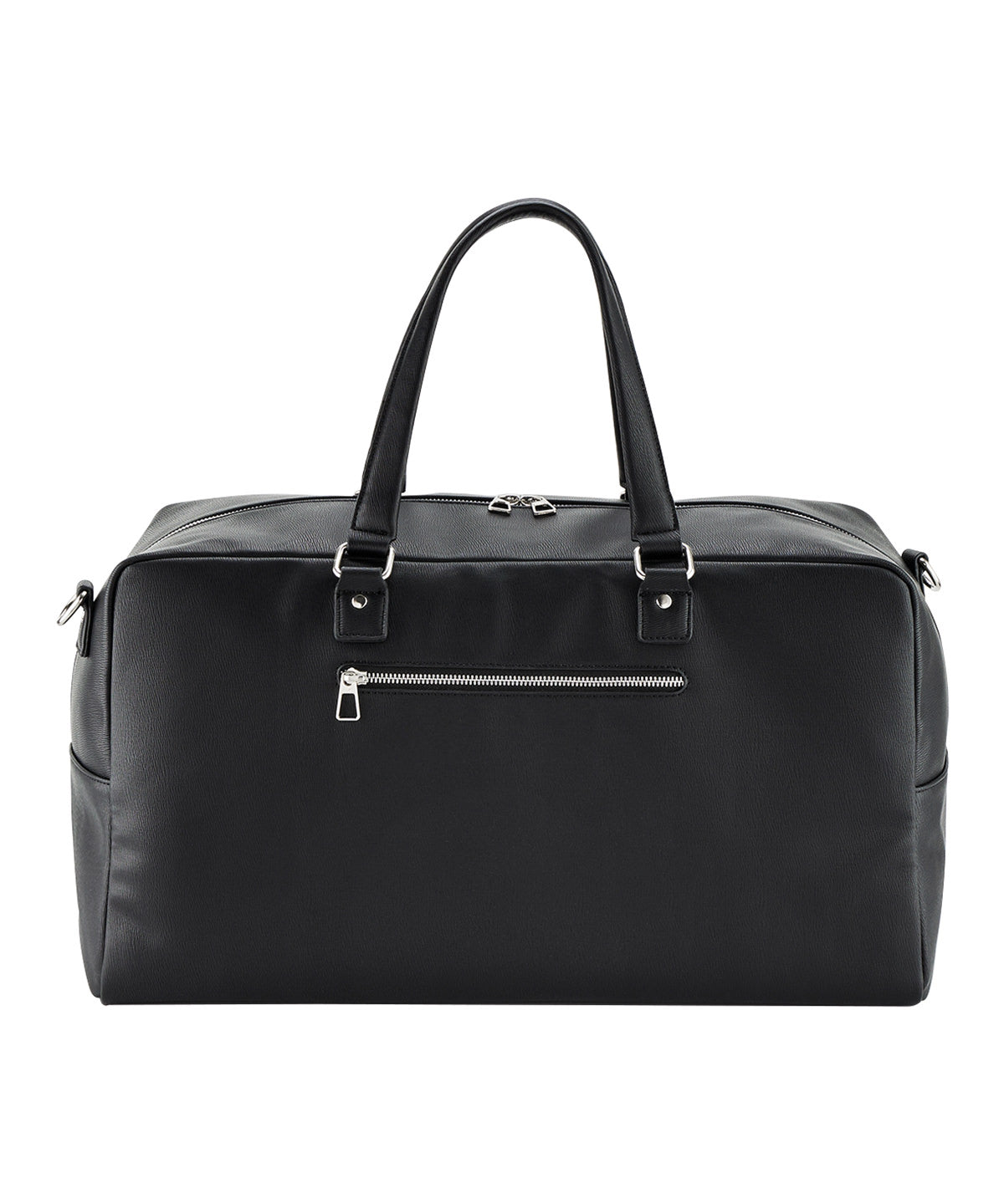 Tailored luxe PU weekender | Black