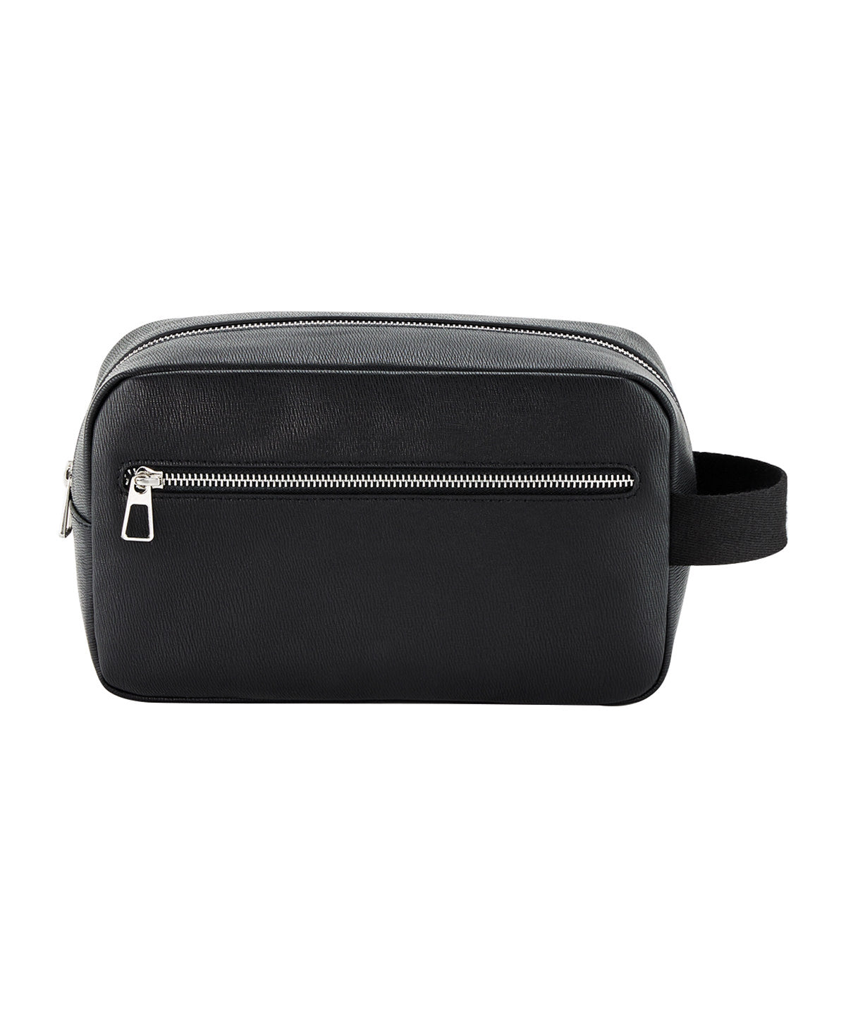 Tailored luxe PU wash bag | Black