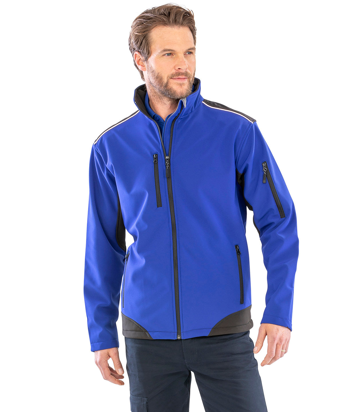 Ripstop softshell workwear jacket | black/black
