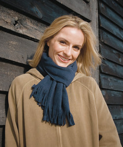 Polartherm tassel scarf | black