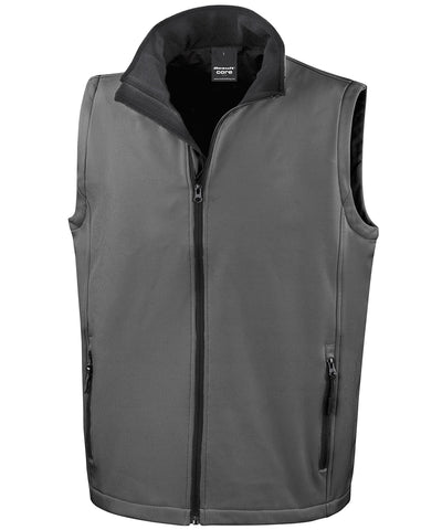 Printable softshell bodywarmer | charcoal/black