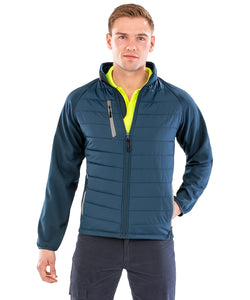 Compass padded softshell jacket | black/yellow