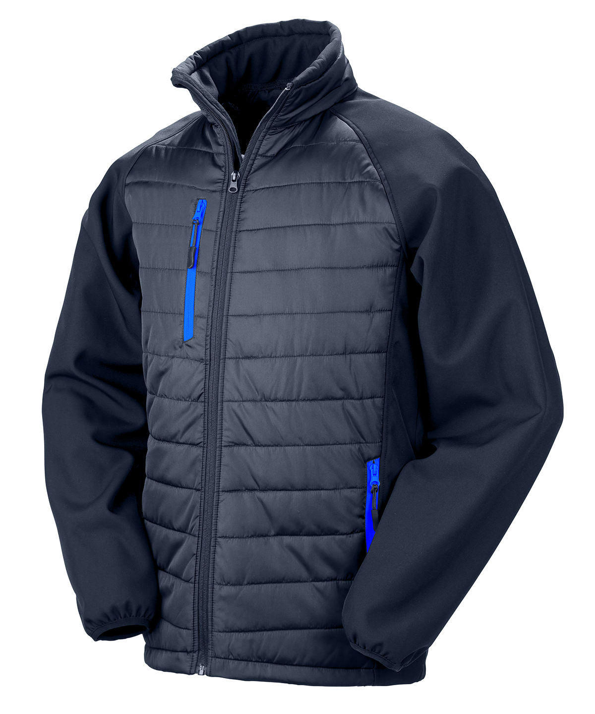 Compass padded softshell jacket | navy/royal