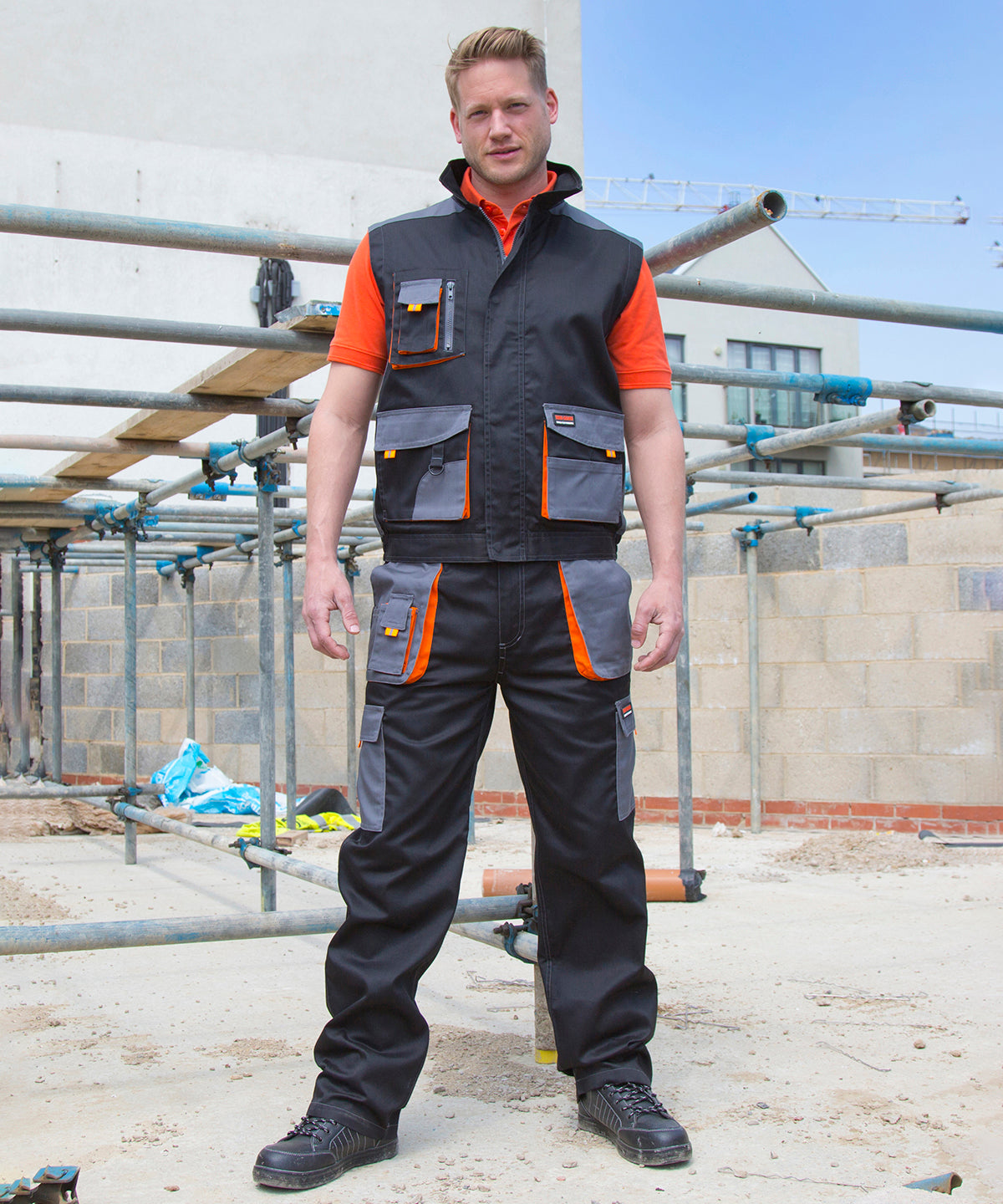 Work-Guard lite trousers | black/grey/orange