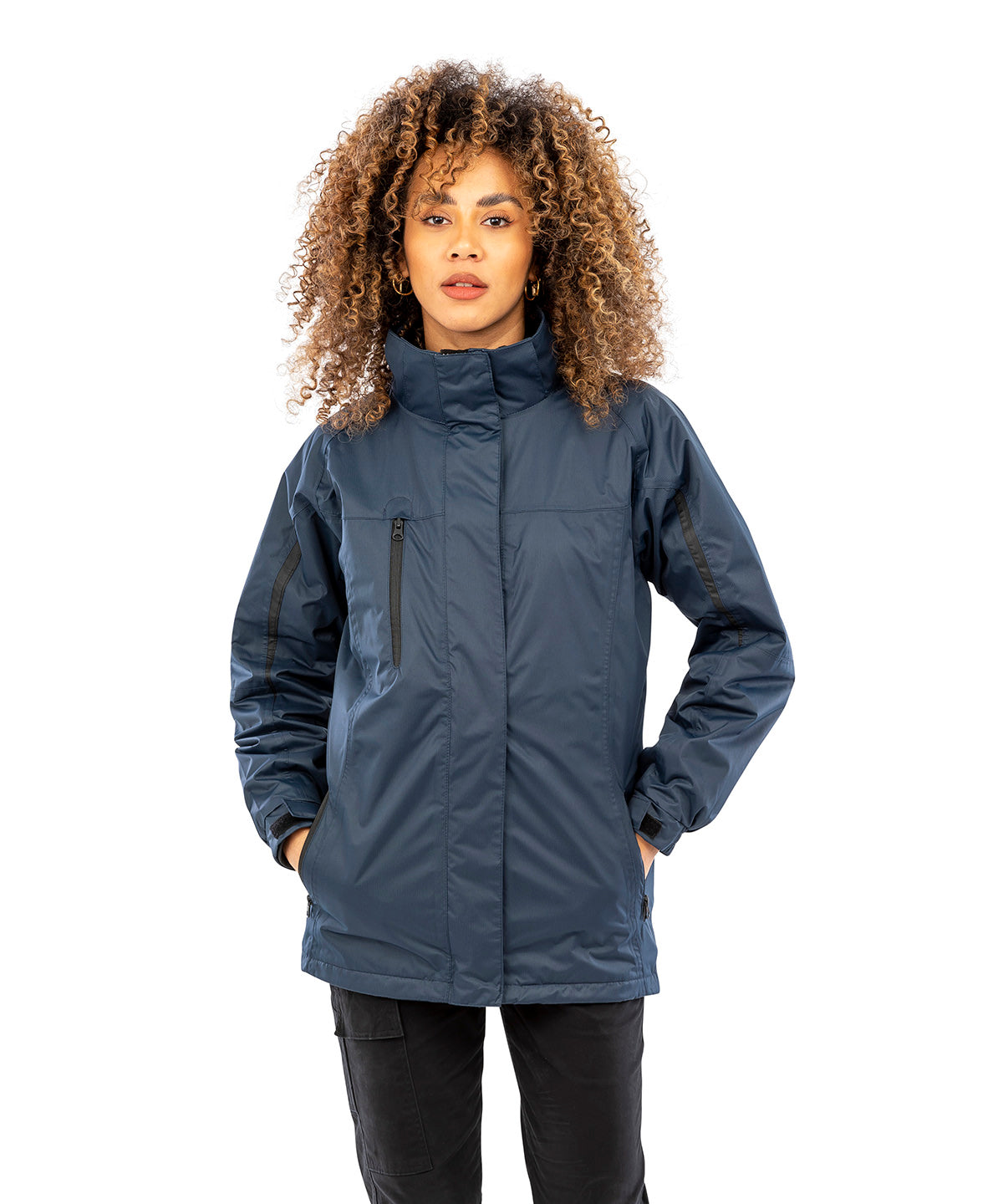 Womens 3-in-1 journey jacket with softshell inner | black/black