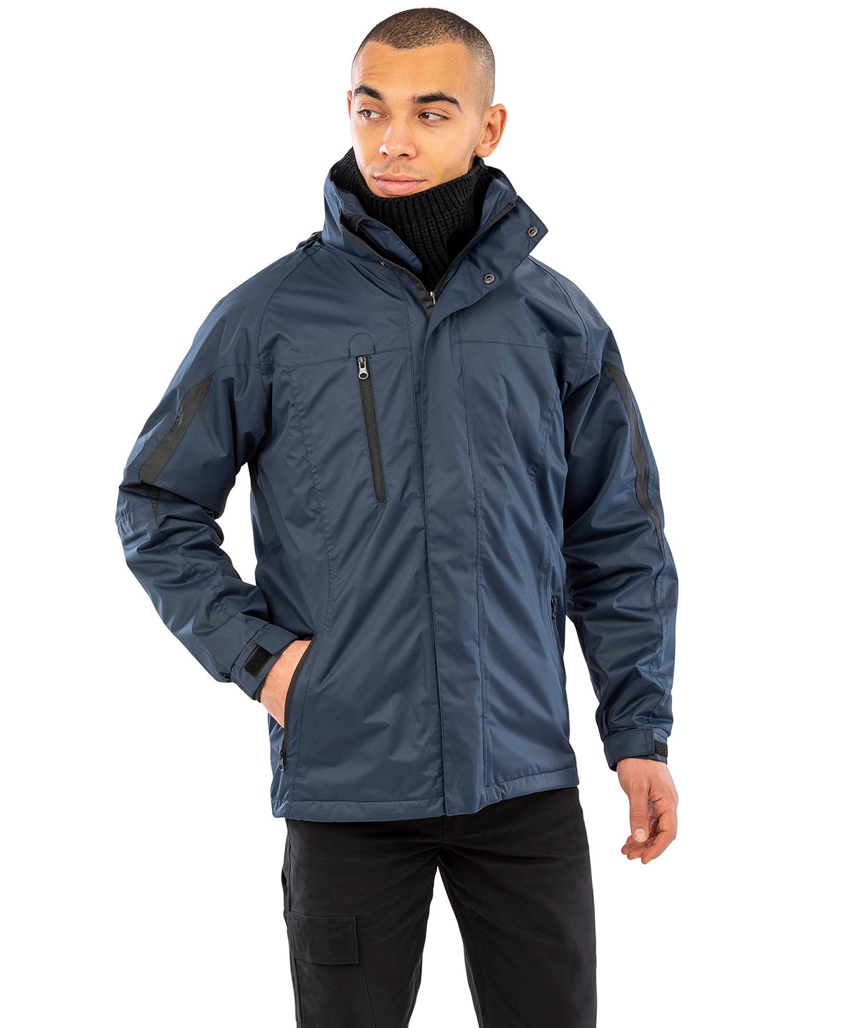 3-in-1 journey jacket with softshell inner | black/black