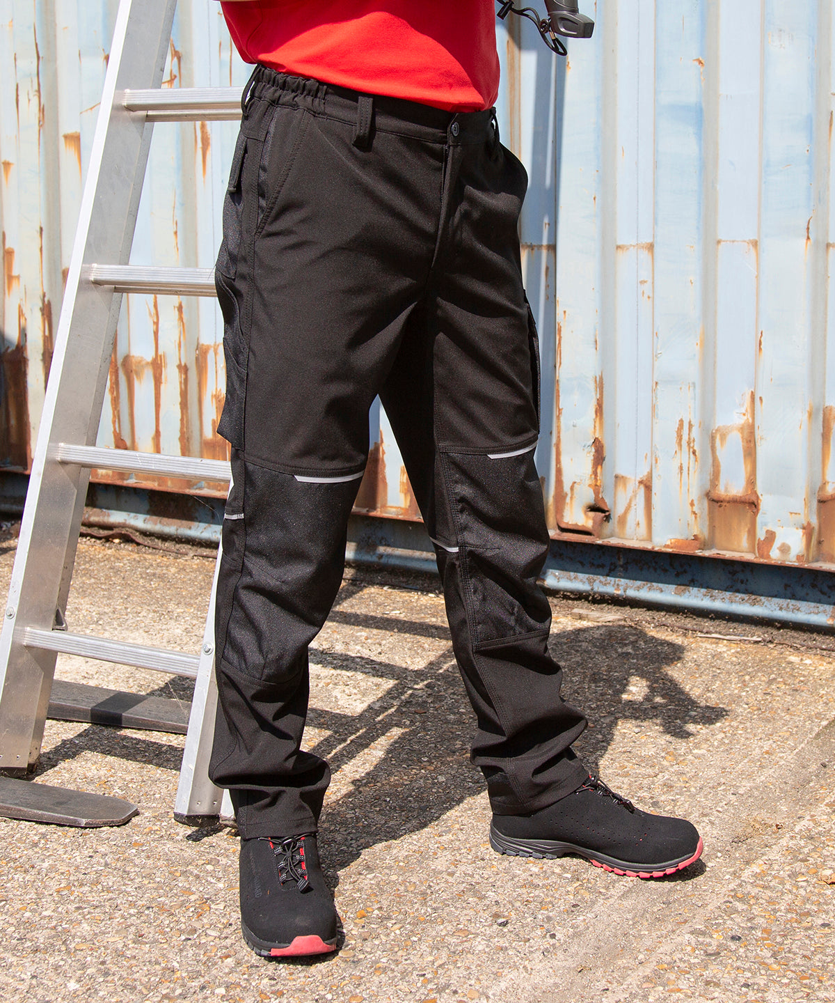 Slim softshell work trouser | black