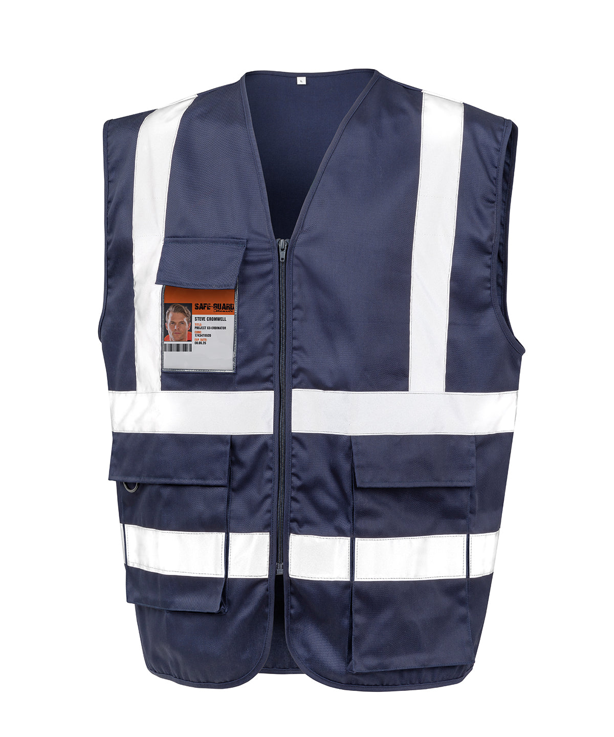 Heavy duty polycotton security vest | navy
