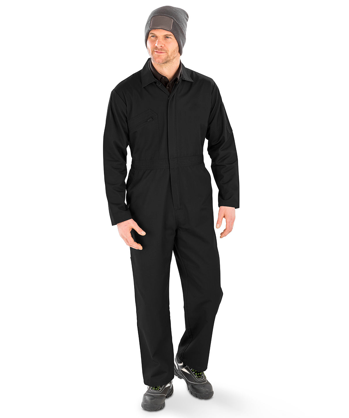 Recycled action overalls | black