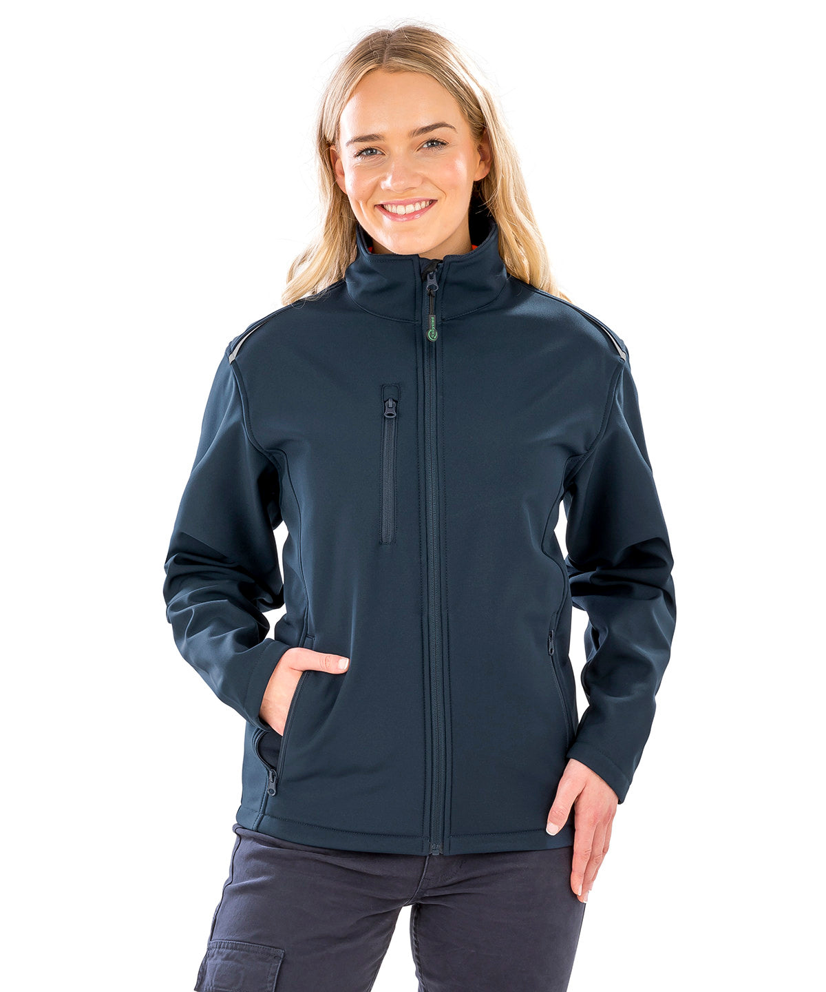 Womens recycled 3-layer printable softshell jacket | navy