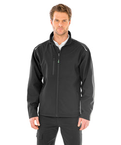 Recycled 3-layer printable softshell jacket | black