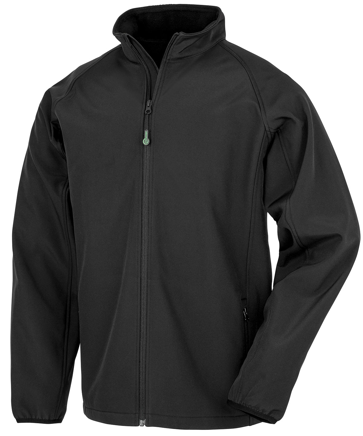 Mens recycled 2-layer printable softshell jacket | black