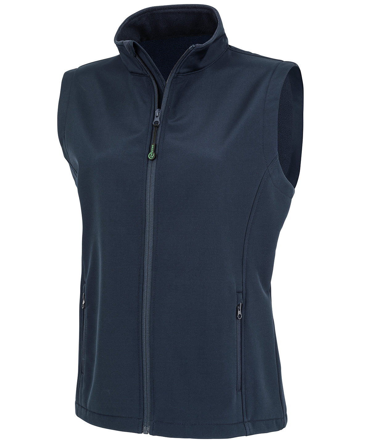 Womens recycled 2-layer printable softshell bodywarmer | navy