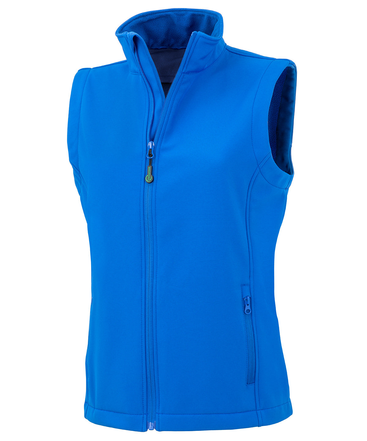Womens recycled 2-layer printable softshell bodywarmer | royal