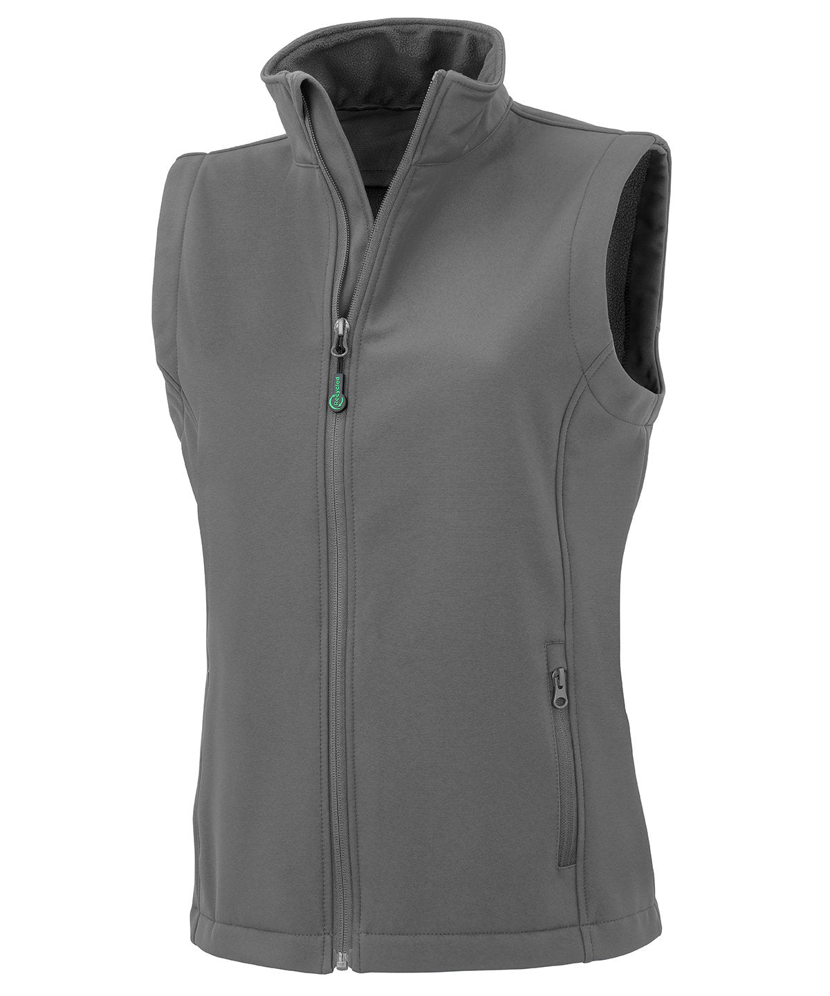 Womens recycled 2-layer printable softshell bodywarmer | workguard grey