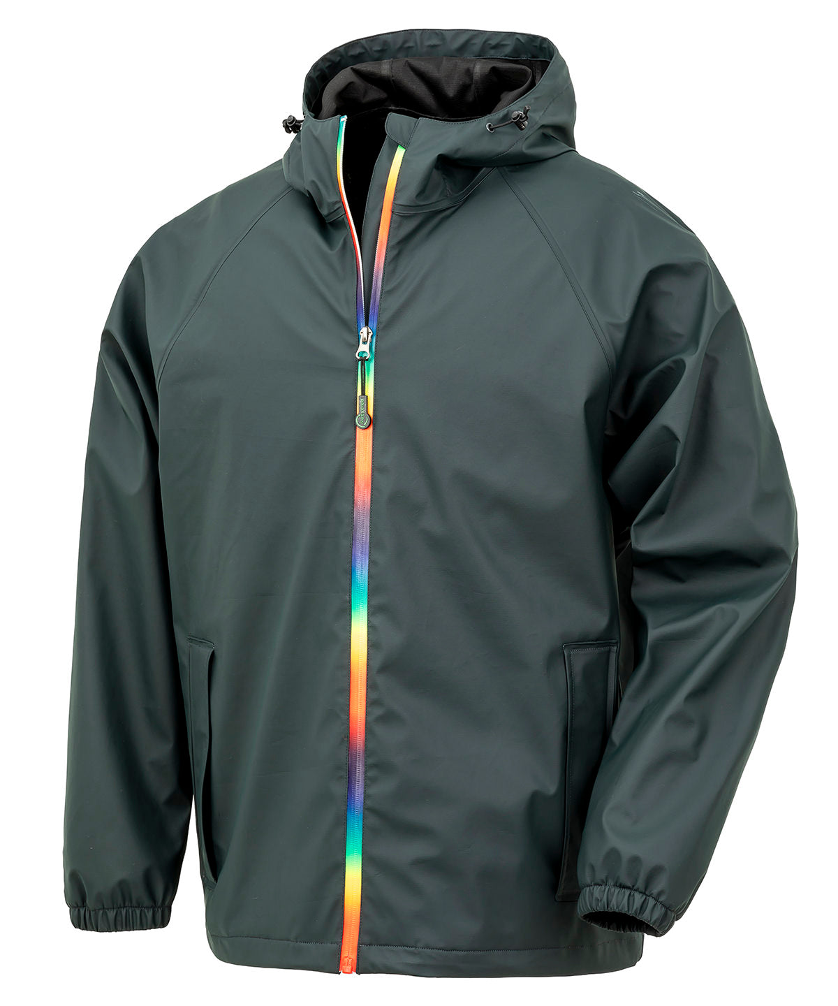 Prism PU waterproof jacket with recycled backing | black olive