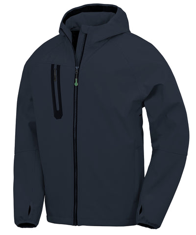 3-layer recycled printable casual hooded softshell | navy/navy
