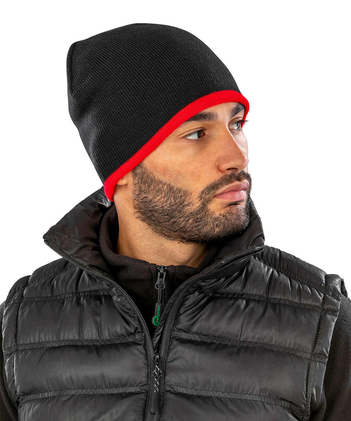 Reversible fashion fit hat | black/yellow