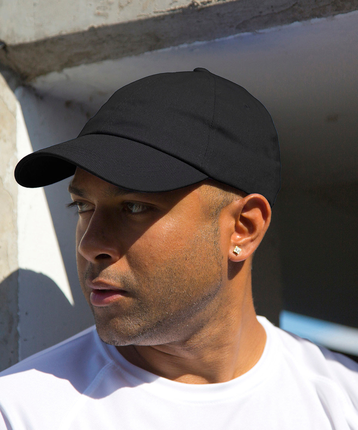 Heavy cotton drill pro-style cap | White