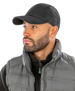 Low-profile heavy brushed cotton cap | black