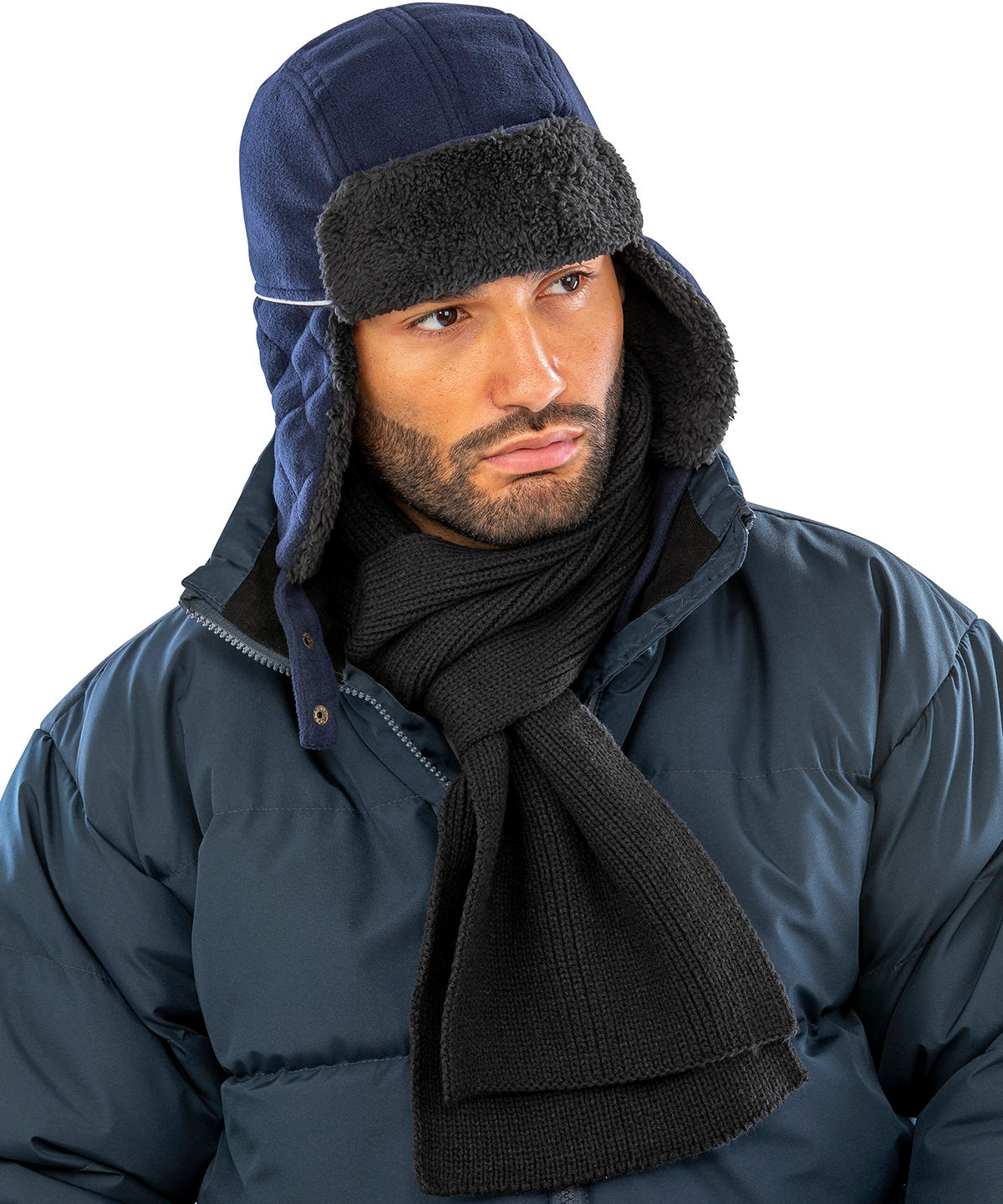 Ocean trapper hat | black/grey