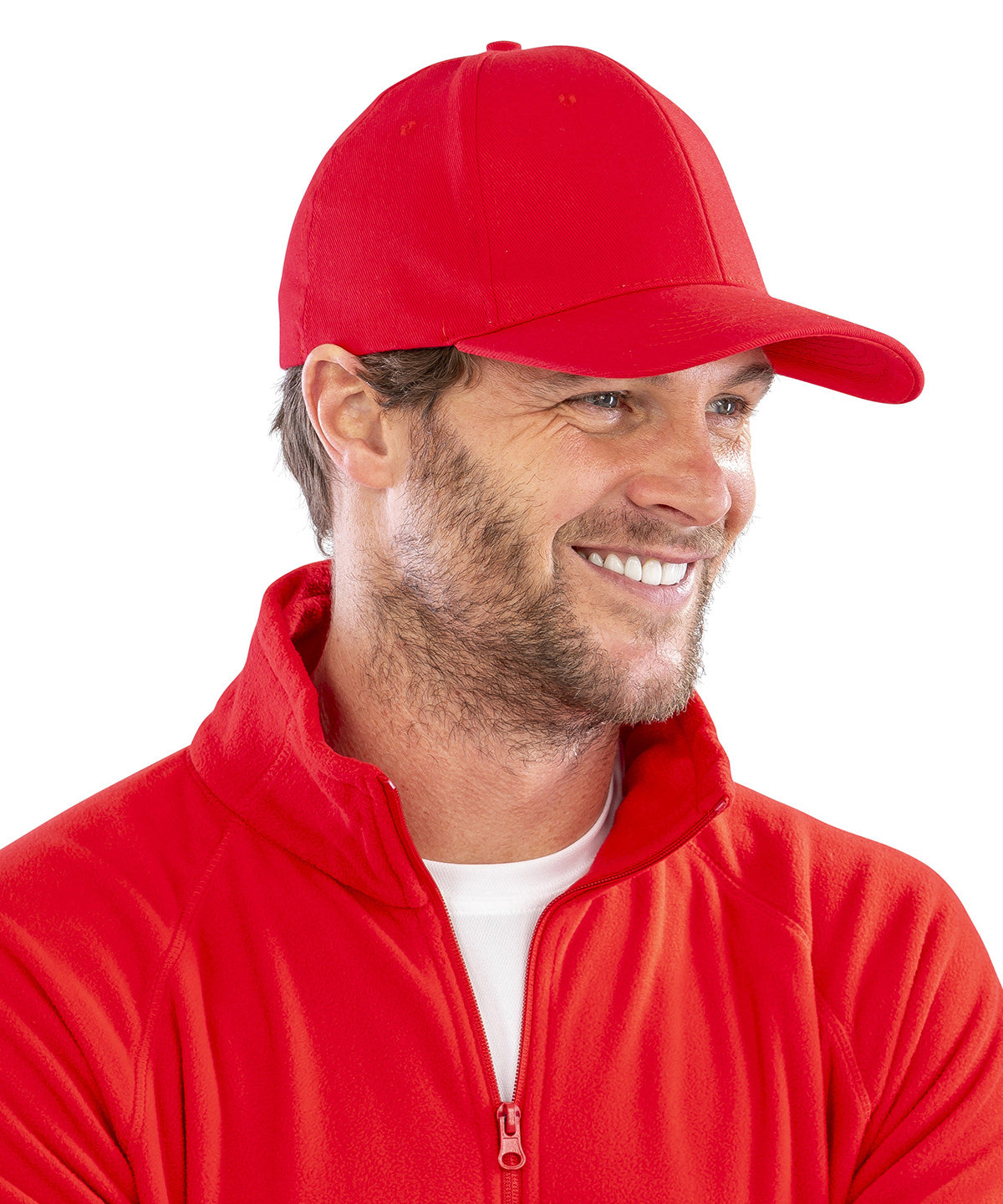 Memphis 6-panel brushed cotton low profile cap | white