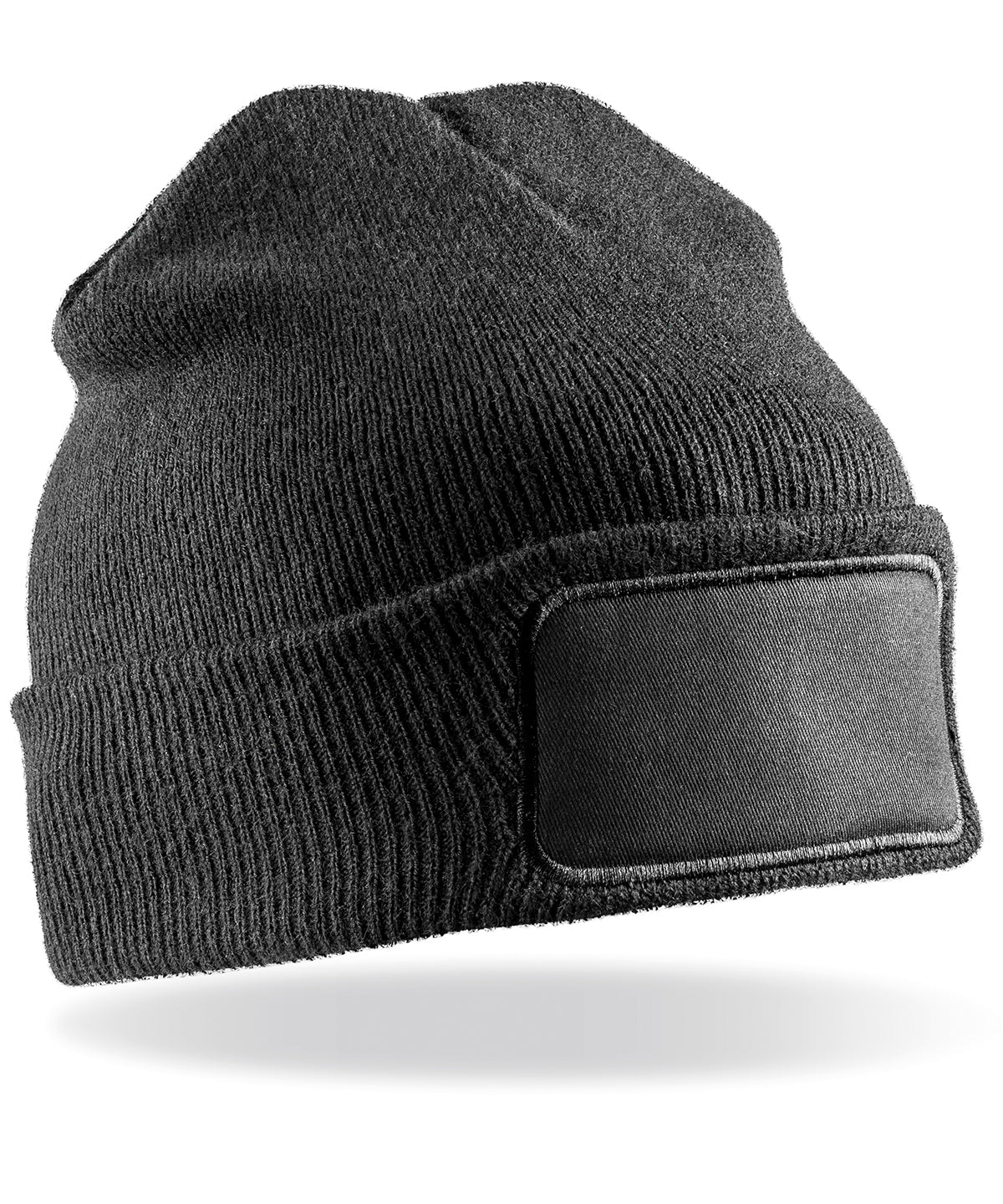 Recycled double knit printers beanie | black