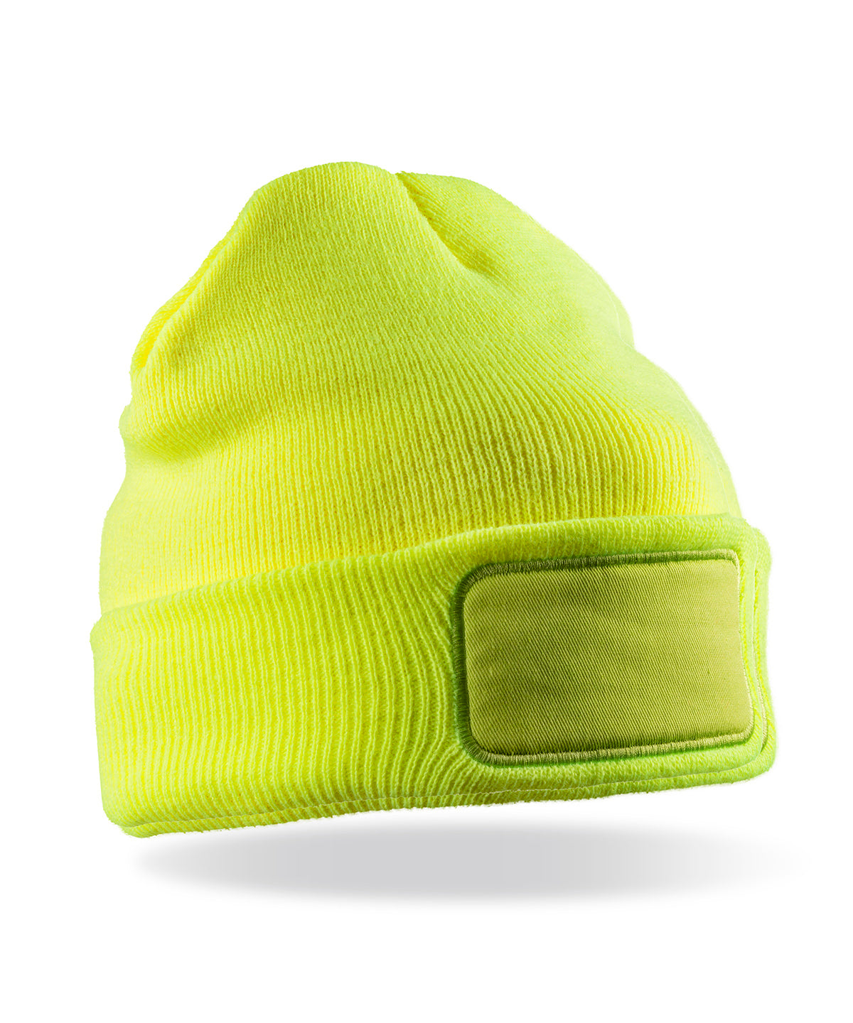 Recycled ThinsulateTM printers beanie | fluorescent yellow
