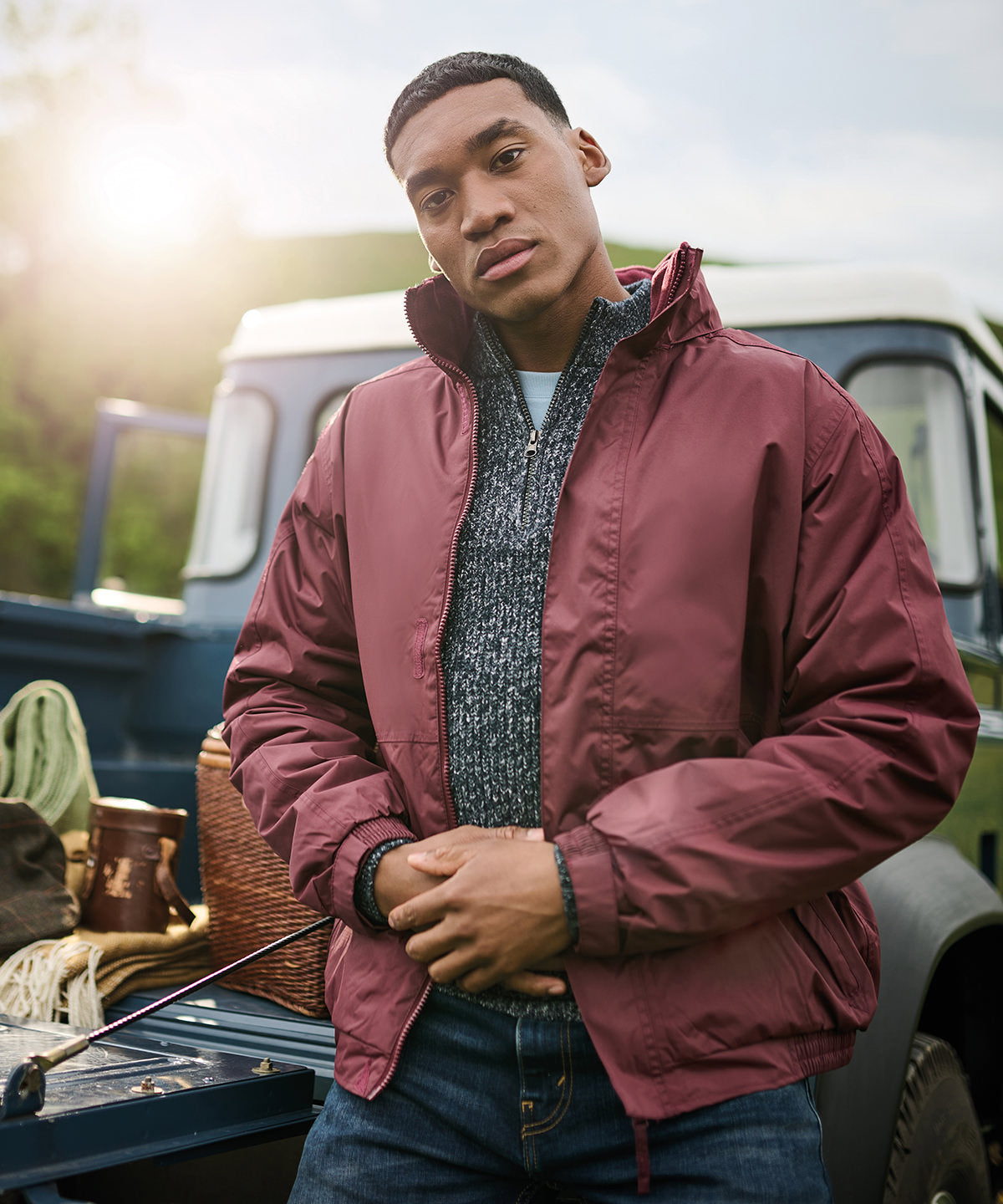 Dover jacket | black/red