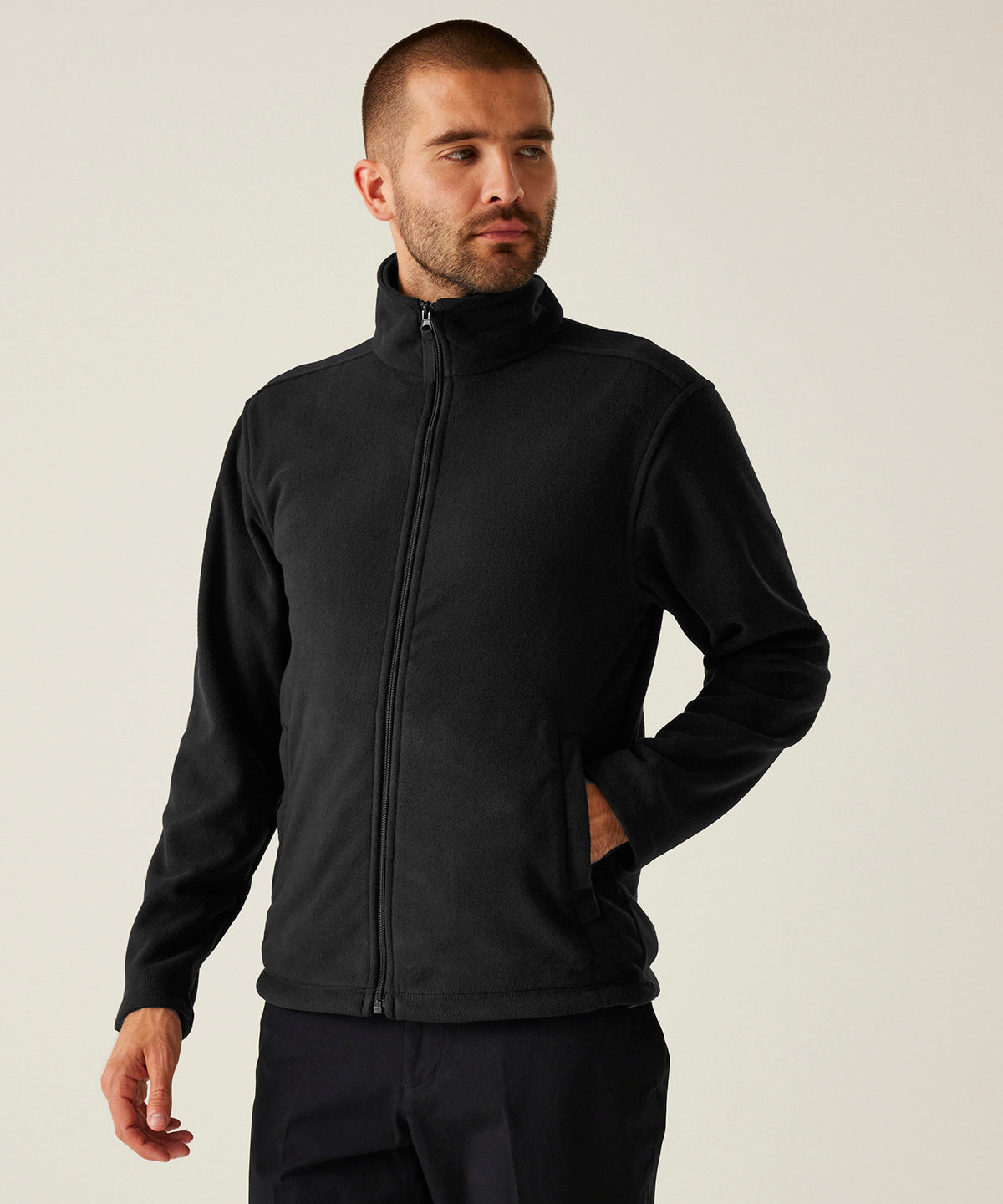 Full-zip microfleece | black