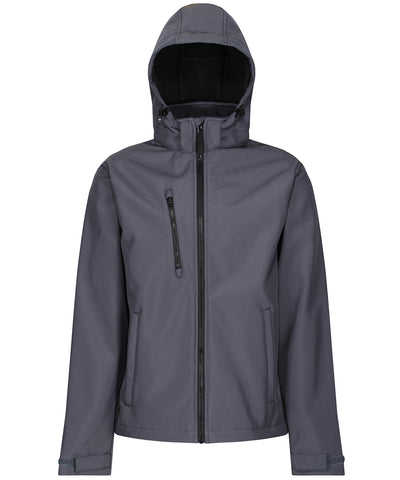 Venturer 3-layer hooded softshell jacket | seal grey/black