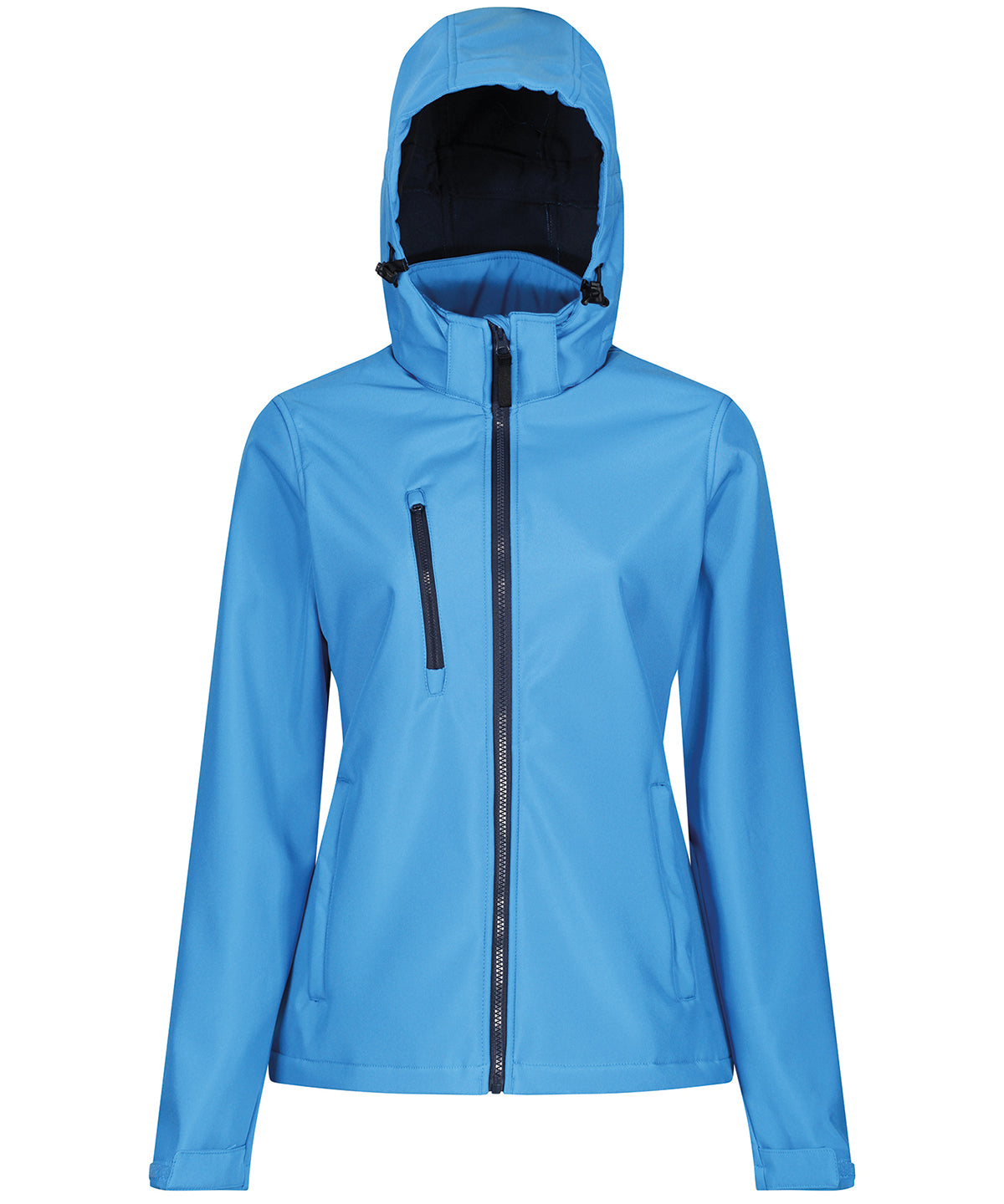 Womens venturer 3-layer hooded softshell jacket | French Blue/Navy