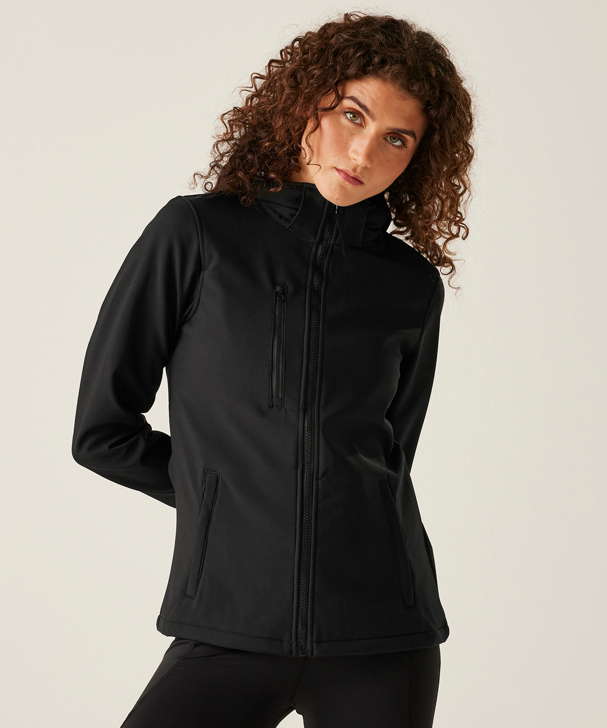 Womens venturer 3-layer hooded softshell jacket | black