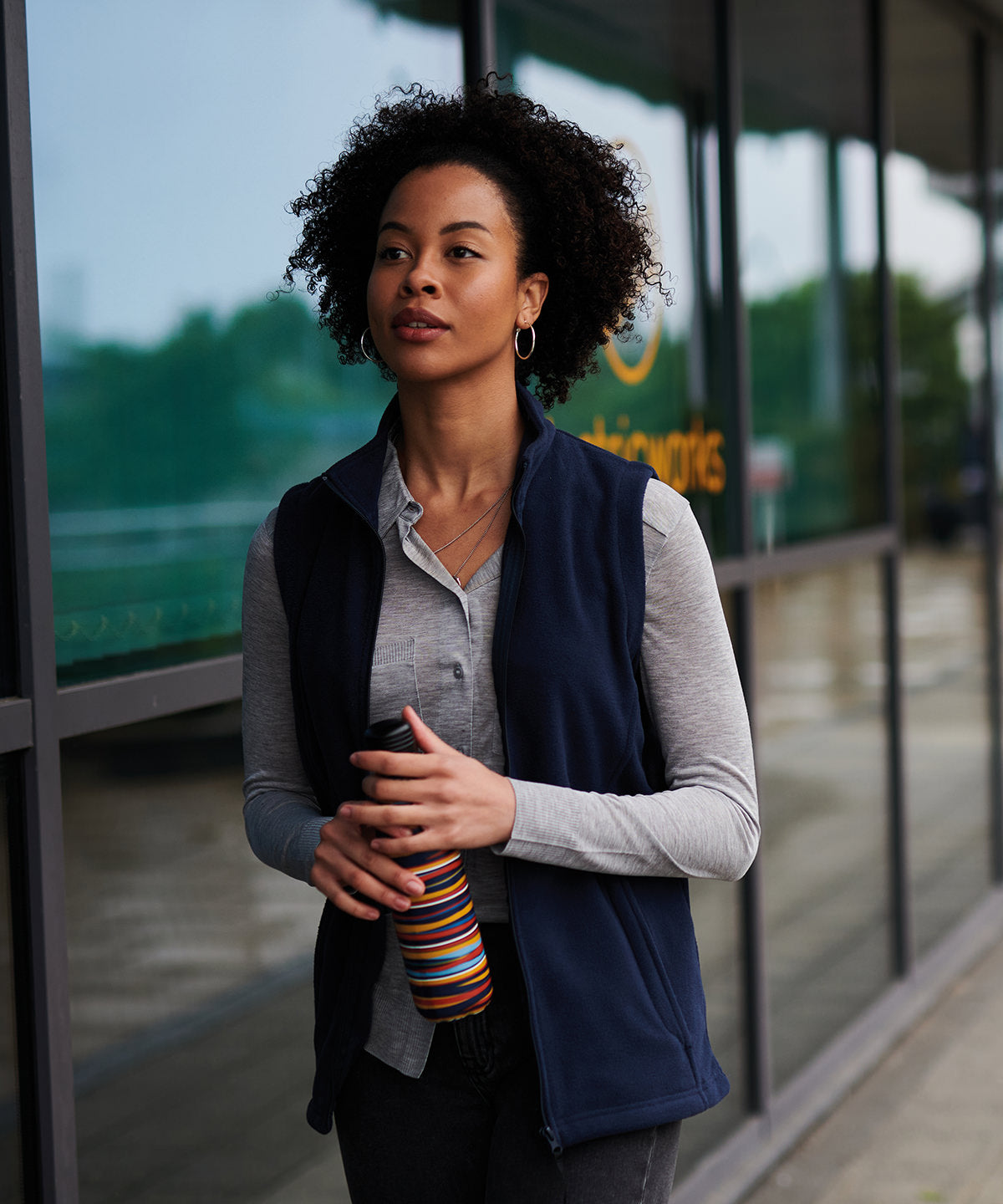 Womens microfleece bodywarmer | black