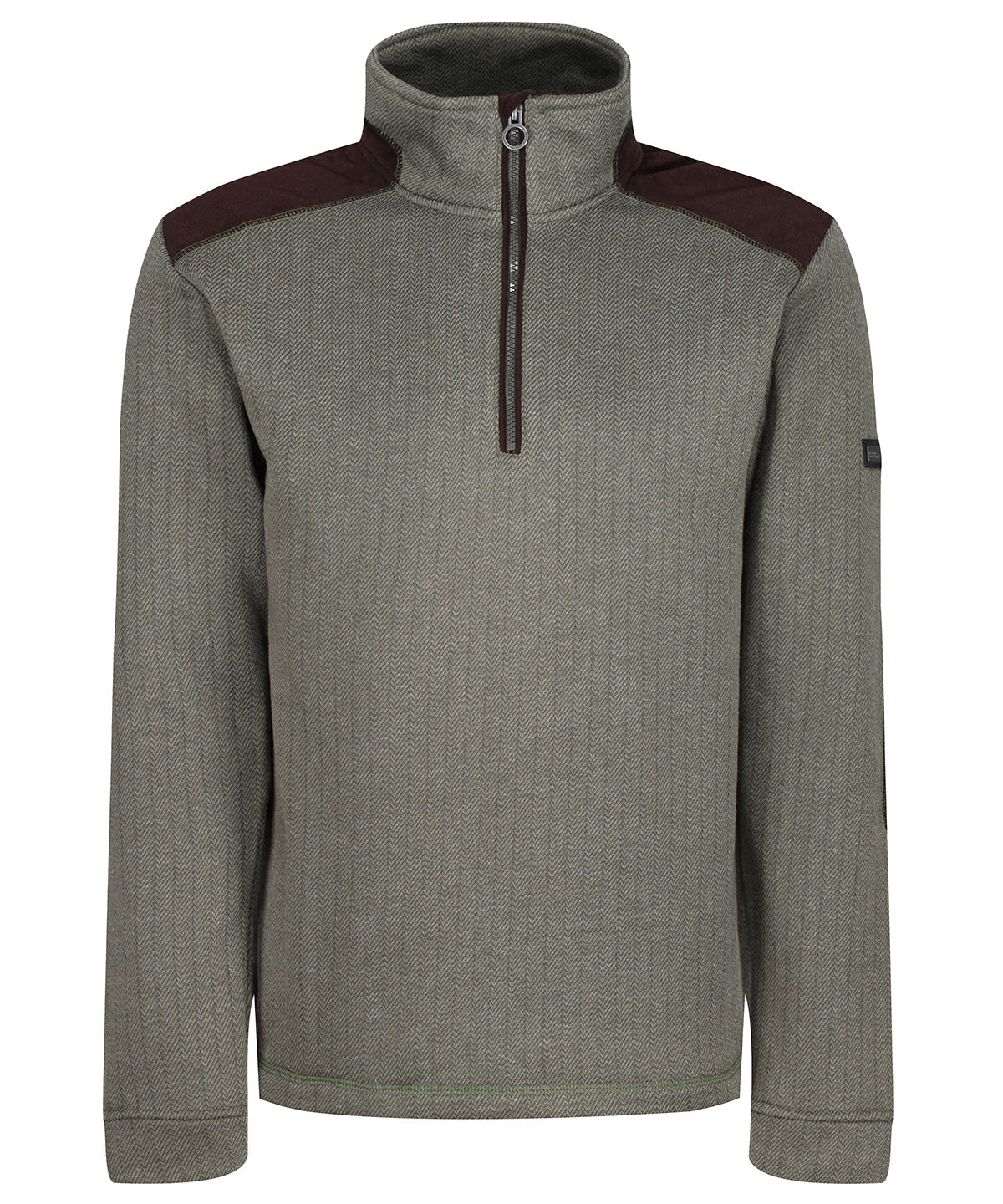 Holbeck half zip fleece | Dark Khaki
