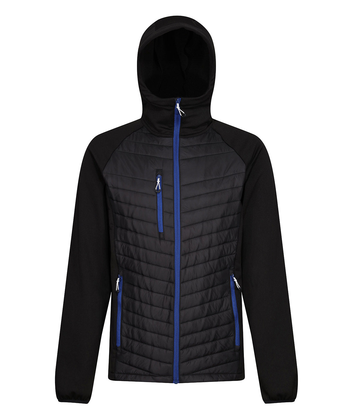 Navigate hybrid hooded jacket | black/new royal