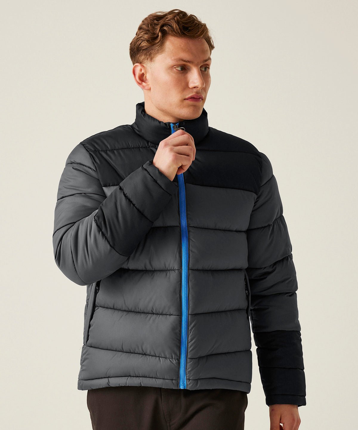 Vintage puffer jacket | solar/black