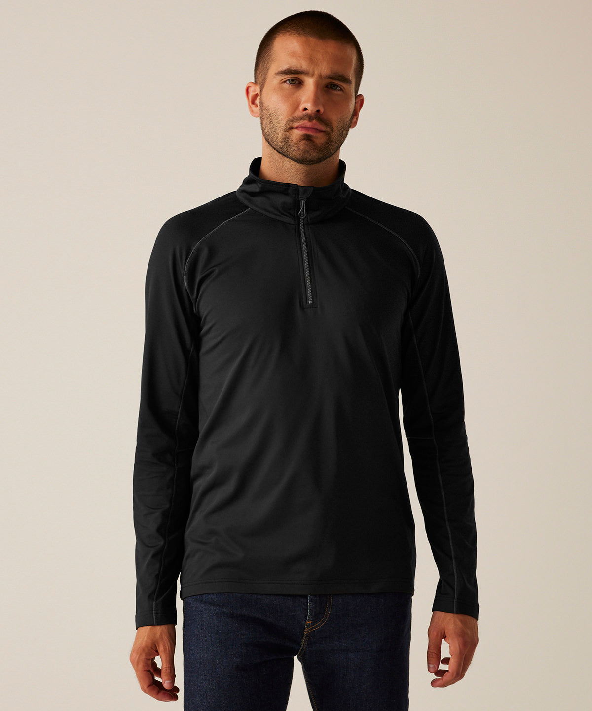 Core stretch half-zip mid-layer | black