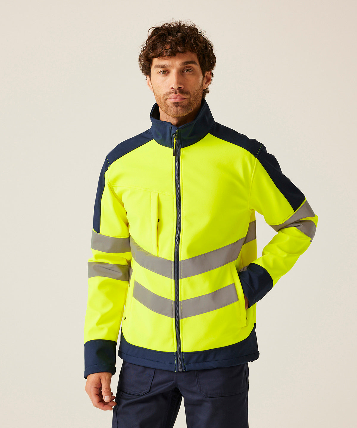 High-vis pro softshell | orange/navy
