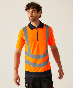 Hi-vis pro polo | yellow/navy