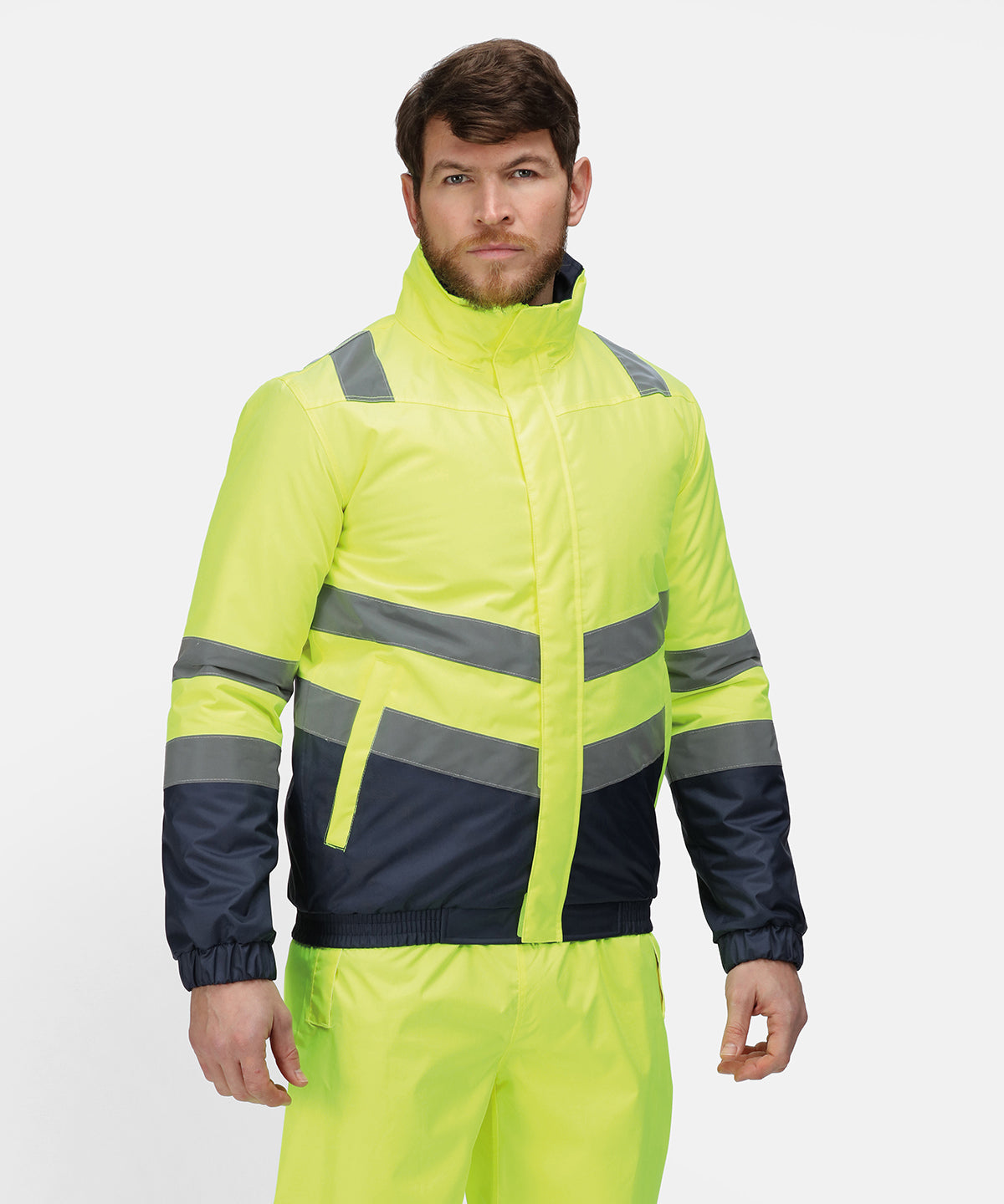 Pro hi-vis classic bomber jacket | orange/navy