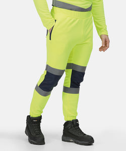 Pro hi-vis joggers | yellow/navy
