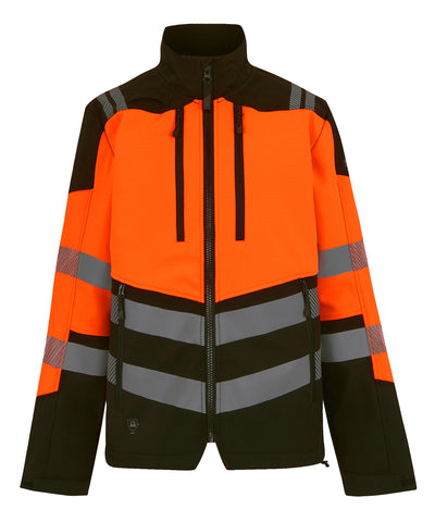Hi-Vis X-Pro 3-layer softshell jacket (Class 2) | black/orange